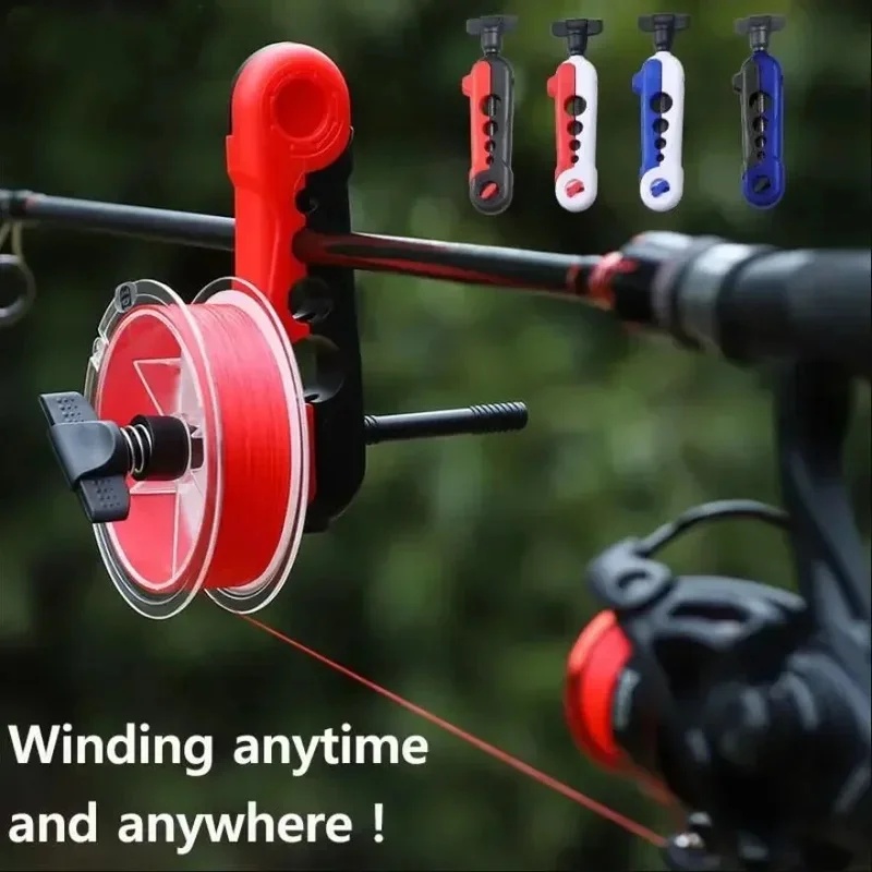 Fishing Line Dispenser - Fischschnur-Aufwickler, verstellbare Rutenhalterung, Schnur-Aufwickelvorrichtung, Outdoor-Werkzeug zum