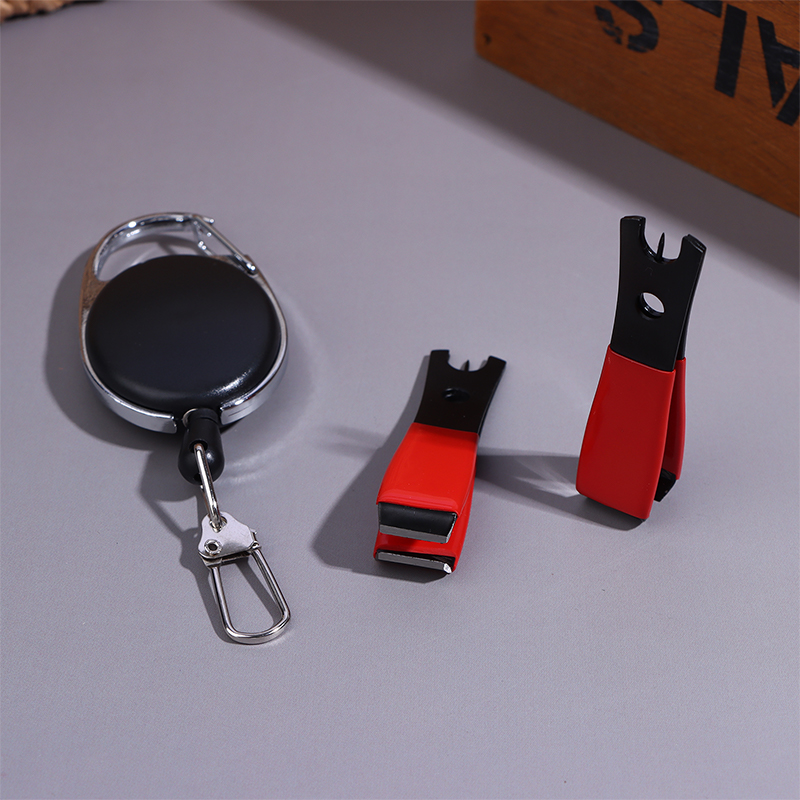 Fishing Line Cutter - Tragbare Edelstahl-Seefisch-Schnurzangen mit Hebeschnalle, Schnurschneider, Multifunktionales